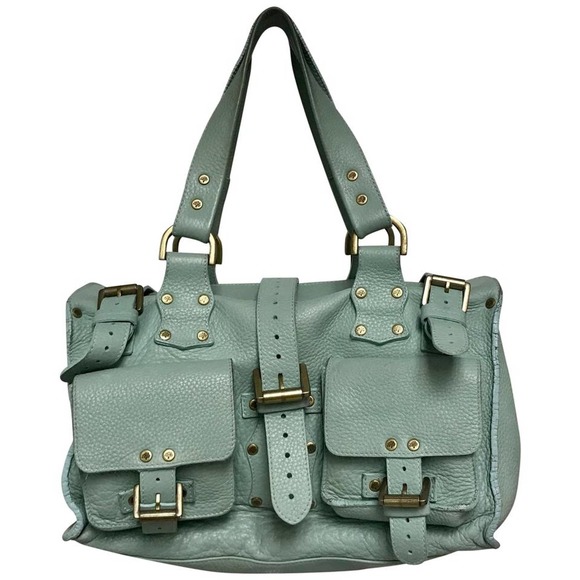 Mulberry Handbags - Mulberry Light Blue Leather Satchel
